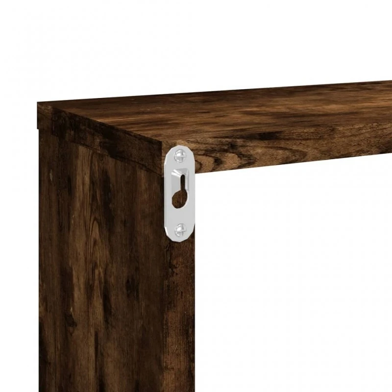 Mensole Parete Cubo 2 Rovere Fumo 80x15x26,5 Legno Multistrato 8 Mensole Parete Cubo 2 Rovere Fumo 80x15x26,5 Legno Multistrato - immagine 8