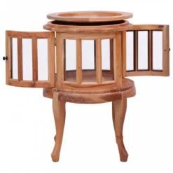 Mobile Con Vetrina Naturale 50x50x76 Cm In Mogano Massello 11 Mobile Con Vetrina Naturale 50x50x76 Cm In Mogano Massello -Garden Home mobile con vetrina naturale 50x50x76 cm in mogano massello 3