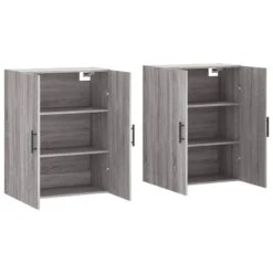 Mobili A Parete 2 Pz Grigio Sonoma 69,5x34x90 Cm -Garden Home mobili a parete 2 pz grigio sonoma 695x34x90 cm 3