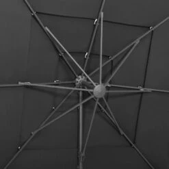 Ombrellone A 4 Livelli Palo In Alluminio Antracite 250x250 Cm -Garden Home ombrellone a 4 livelli palo in alluminio antracite 250x250 cm 6