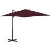 Ombrellone A Sbalzo Con Palo Alluminio 250x250 Cm Rosso Bordò 12 Ombrellone A Sbalzo Con Palo Alluminio 250x250 Cm Rosso Bordò -Garden Home ombrellone a sbalzo con palo alluminio 250x250 cm rosso bordo