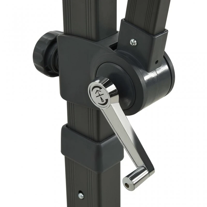 Ombrellone A Sbalzo Con Palo E Luci A LED Rosso Bordò 300 Cm 9 Ombrellone A Sbalzo Con Palo E Luci A LED Rosso Bordò 300 Cm - immagine 9