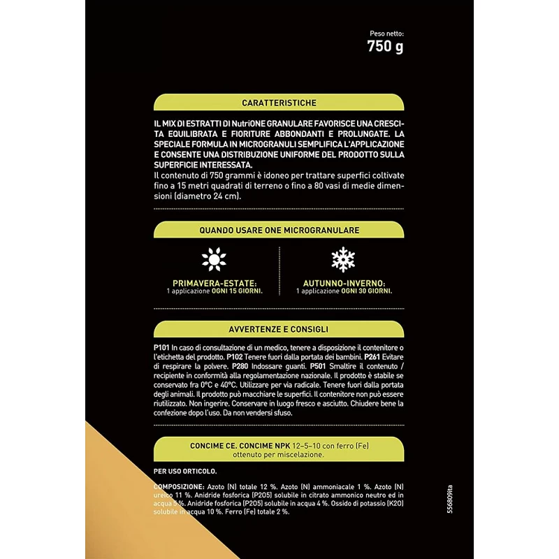 One 750 G Concime Granulare Universale 5 One 750 G Concime Granulare Universale - immagine 5