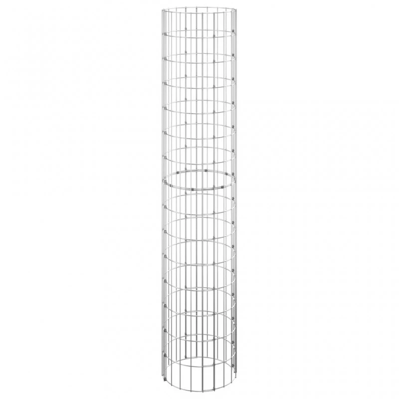 Palo Gabbione Circolare In Acciaio Zincato Ø30x150 Cm 2 Palo Gabbione Circolare In Acciaio Zincato Ø30x150 Cm - immagine 2