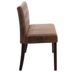 Panca 148,5 Cm Marrone In Similpelle Scamosciata -Garden Home panca 1485 cm marrone in similpelle scamosciata 3