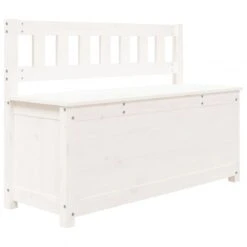 Panca Bianca 110x41x76,5 Cm In Legno Massello Di Pino -Garden Home panca bianca 110x41x765 cm in legno massello di pino 1