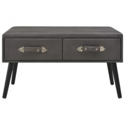 Panca Con Cassetti 80 Cm Grigia In Similpelle -Garden Home panca con cassetti 80 cm grigia in similpelle 2