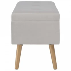 Panca Con Vano Portaoggetti 80 Cm Grigio In Velluto -Garden Home panca con vano portaoggetti 80 cm grigio in velluto 3