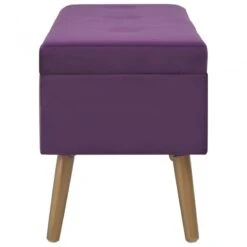 Panca Con Vano Portaoggetti 80 Cm Viola In Velluto -Garden Home panca con vano portaoggetti 80 cm viola in velluto 3
