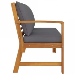 Panca Da Giardino 114,5cm Con Cuscino Grigio Massello Di Acacia 8 Panca Da Giardino 114,5cm Con Cuscino Grigio Massello Di Acacia -Garden Home panca da giardino 1145cm con cuscino grigio massello di acacia 2