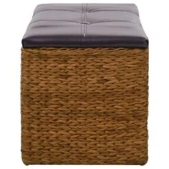 Panca In Giunco Con 2 Ceste 71x40x42 Cm Marrone -Garden Home panca in giunco con 2 ceste 71x40x42 cm marrone 3