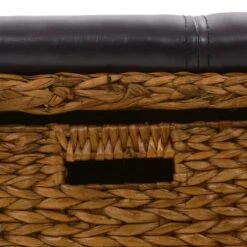 Panca In Giunco Con 2 Ceste 71x40x42 Cm Marrone -Garden Home panca in giunco con 2 ceste 71x40x42 cm marrone 5