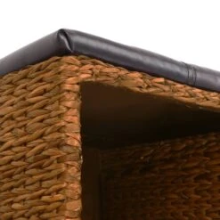 Panca In Giunco Con 2 Ceste 71x40x42 Cm Marrone -Garden Home panca in giunco con 2 ceste 71x40x42 cm marrone 7