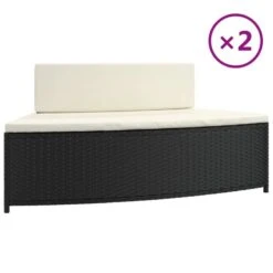Panche Per Spa Con Cuscini 2 Pz In Polyrattan Nero 10 Panche Per Spa Con Cuscini 2 Pz In Polyrattan Nero -Garden Home panche per spa con cuscini 2 pz in polyrattan nero 1