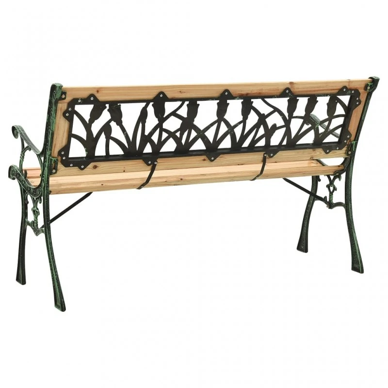 Panchina Da Giardino 122 Cm In Ghisa E Legno Massello Di Abete 4 Panchina Da Giardino 122 Cm In Ghisa E Legno Massello Di Abete - immagine 4