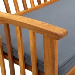 Panchina Da Giardino Con Cuscino 119 Cm Legno Massello D'Acacia -Garden Home panchina da giardino con cuscino 119 cm legno massello d acacia 6