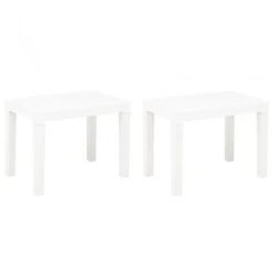 Panchine Da Giardino 2 Pz Bianco In Plastica