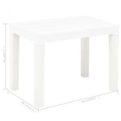 Panchine Da Giardino 2 Pz Bianco In Plastica -Garden Home panchine da giardino 2 pz bianco in plastica 5
