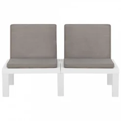 Panchine Da Giardino Con Cuscini 2 Pz In Plastica Bianche 12 Panchine Da Giardino Con Cuscini 2 Pz In Plastica Bianche -Garden Home panchine da giardino con cuscini 2 pz in plastica bianche 4