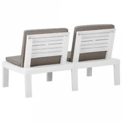 Panchine Da Giardino Con Cuscini 2 Pz In Plastica Bianche 14 Panchine Da Giardino Con Cuscini 2 Pz In Plastica Bianche -Garden Home panchine da giardino con cuscini 2 pz in plastica bianche 6