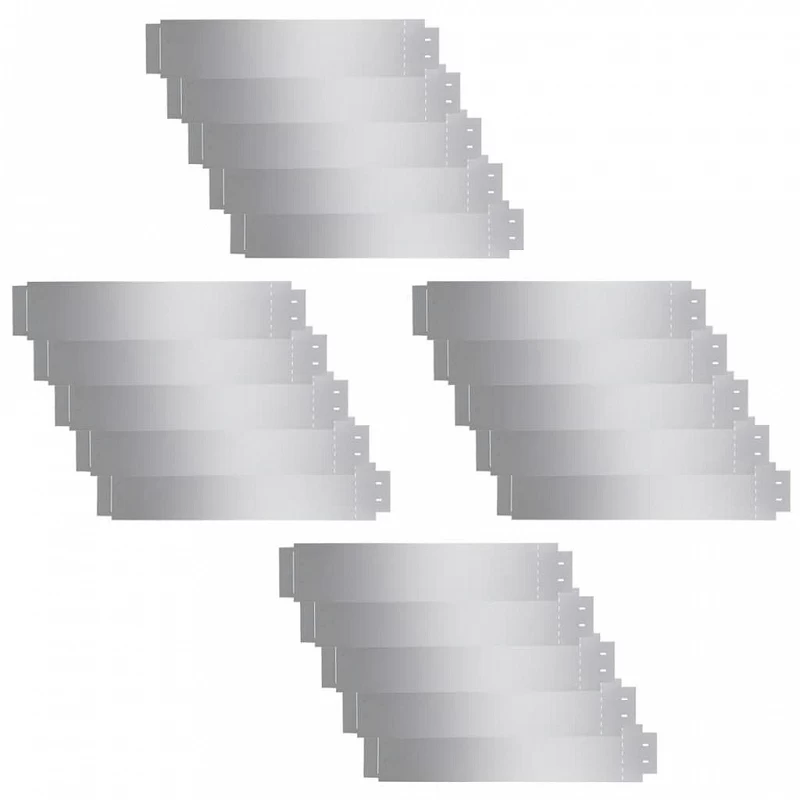 Pannelli Recinzione Per Prato 20 Pz Acciaio Zincato 100x20 Cm 2 Pannelli Recinzione Per Prato 20 Pz Acciaio Zincato 100x20 Cm - immagine 2