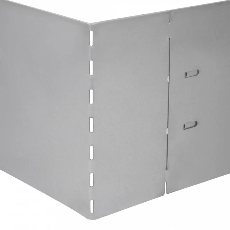 Pannelli Recinzione Per Prato 20 Pz Acciaio Zincato 100x20 Cm 5 Pannelli Recinzione Per Prato 20 Pz Acciaio Zincato 100x20 Cm - immagine 5