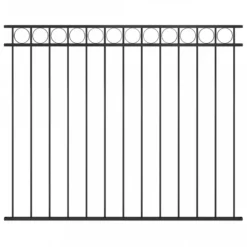 Pannello Di Recinzione In Acciaio 1,7x1,5 M Nero