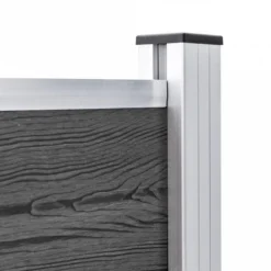 Pannello Di Recinzione In WPC 175x105 Cm Nero -Garden Home pannello di recinzione in wpc 175x105 cm nero 4