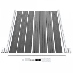 Pannello Di Recinzione In WPC 180x186 Cm Grigio -Garden Home pannello di recinzione in wpc 180x186 cm grigio 5