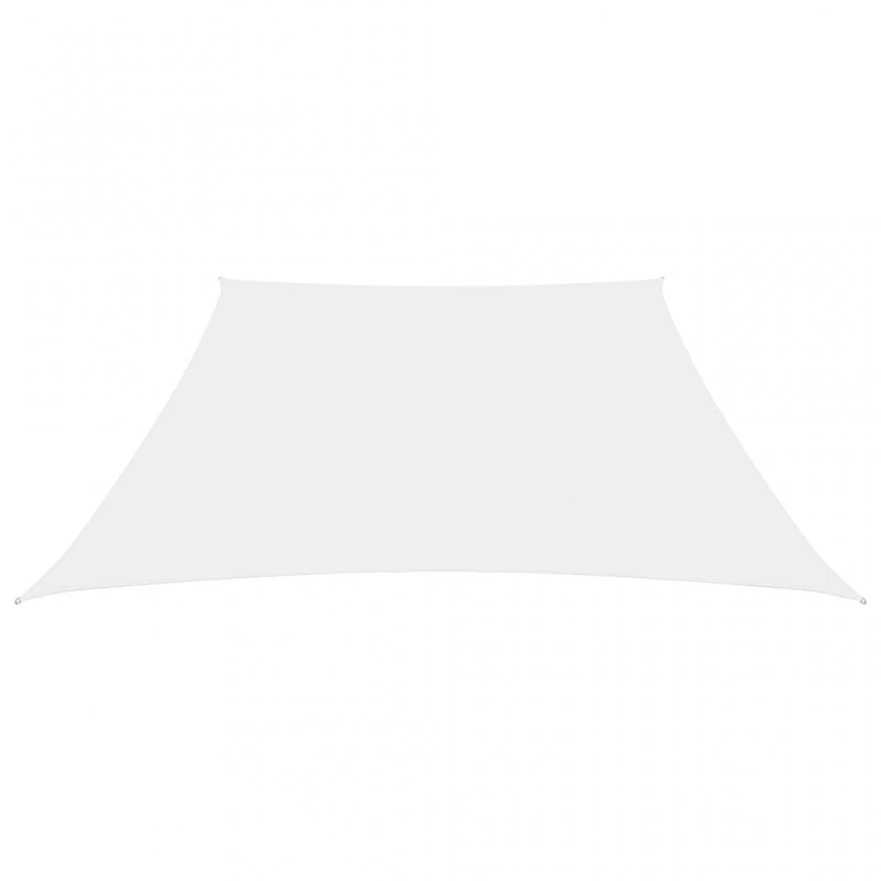 Parasole A Vela In Tela Oxford A Trapezio 3/5x4 M Bianco 2 Parasole A Vela In Tela Oxford A Trapezio 3/5x4 M Bianco - immagine 2