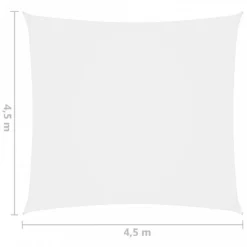 Parasole A Vela In Tela Oxford Quadrato 4,5x4,5 M Bianco 11 Parasole A Vela In Tela Oxford Quadrato 4,5x4,5 M Bianco -Garden Home parasole a vela in tela oxford quadrato 45x45 m bianco 5