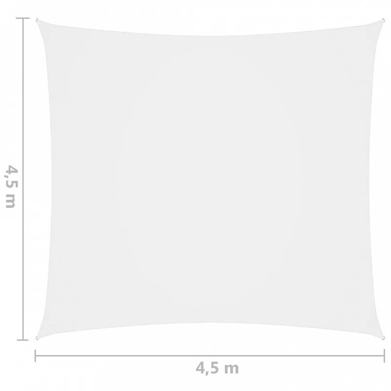 Parasole A Vela In Tela Oxford Quadrato 4,5x4,5 M Bianco 6 Parasole A Vela In Tela Oxford Quadrato 4,5x4,5 M Bianco - immagine 6