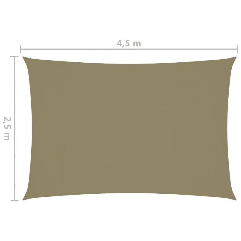 Parasole A Vela Oxford Rettangolare 2,5x4,5 M Beige 6 Parasole A Vela Oxford Rettangolare 2,5x4,5 M Beige - immagine 6