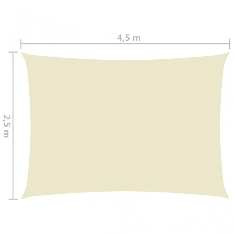 Parasole A Vela Oxford Rettangolare 2,5x4,5 M Crema 6 Parasole A Vela Oxford Rettangolare 2,5x4,5 M Crema - immagine 6