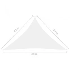 Parasole A Vela Oxford Triangolare 2,5x2,5x3,5 M Bianco -Garden Home parasole a vela oxford triangolare 25x25x35 m bianco 5