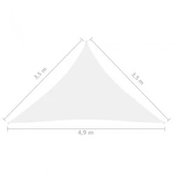 Parasole A Vela Oxford Triangolare 3,5x3,5x4,9 M Bianco 11 Parasole A Vela Oxford Triangolare 3,5x3,5x4,9 M Bianco -Garden Home parasole a vela oxford triangolare 35x35x49 m bianco 5
