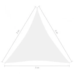 Parasole A Vela Oxford Triangolare 3x3x3 M Bianco -Garden Home parasole a vela oxford triangolare 3x3x3 m bianco 5