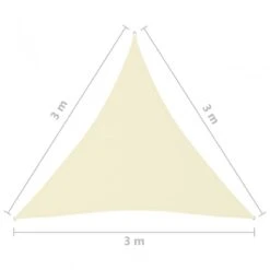 Parasole A Vela Oxford Triangolare 3x3x3 M Crema 11 Parasole A Vela Oxford Triangolare 3x3x3 M Crema -Garden Home parasole a vela oxford triangolare 3x3x3 m crema 5