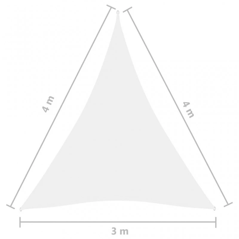 Parasole A Vela Oxford Triangolare 3x4x4 M Bianco 6 Parasole A Vela Oxford Triangolare 3x4x4 M Bianco - immagine 6