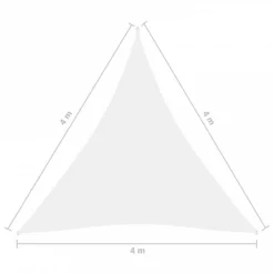 Parasole A Vela Oxford Triangolare 4x4x4 M Bianco -Garden Home parasole a vela oxford triangolare 4x4x4 m bianco 5
