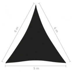 Parasole A Vela Oxford Triangolare 5x6x6 M Nero -Garden Home parasole a vela oxford triangolare 5x6x6 m nero 5