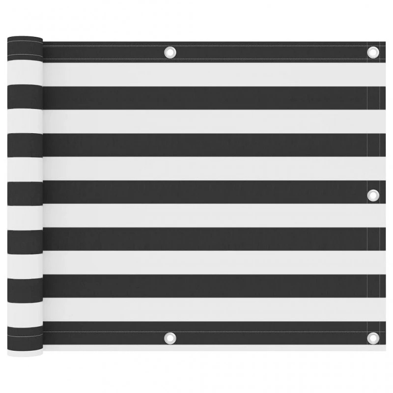 Paravento Balcone Antracite E Bianco 75x600cm In Tessuto Oxford 1 Paravento Balcone Antracite E Bianco 75x600cm In Tessuto Oxford