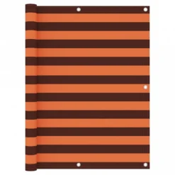 Paravento Balcone Arancione E Marrone 120x300 Cm Tessuto Oxford