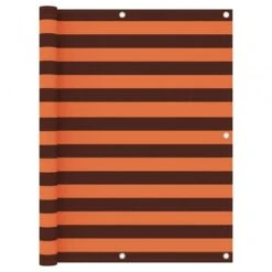 Paravento Balcone Arancione E Marrone 120x400 Cm Tessuto Oxford
