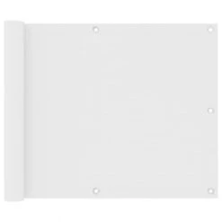 Paravento Balcone Bianco 75x500 Cm In Tessuto Oxford