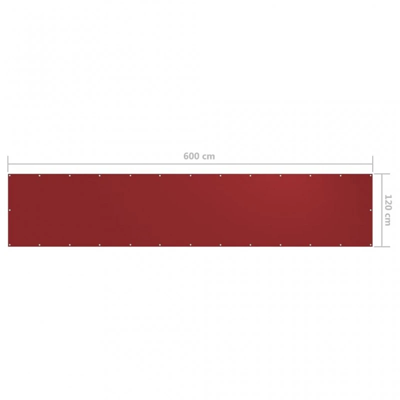 Paravento Balcone Rosso 120x600 Cm In Tessuto Oxford 5 Paravento Balcone Rosso 120x600 Cm In Tessuto Oxford - immagine 5