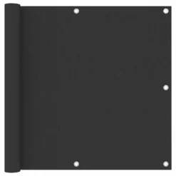 Paravento Da Balcone Antracite 90x300 Cm In Tessuto Oxford