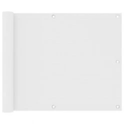 Paravento Da Balcone Bianco 75x600 Cm In Tessuto Oxford