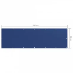 Paravento Da Balcone Blu 90x300 Cm In Tessuto Oxford -Garden Home paravento da balcone blu 90x300 cm in tessuto oxford 4