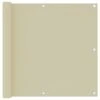 Paravento Da Balcone Crema 90x300 Cm Tessuto Oxford